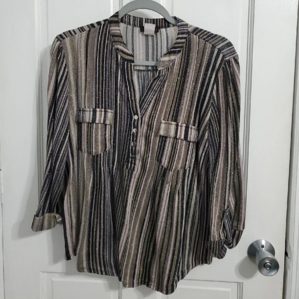 Sparkly Striped Blouse